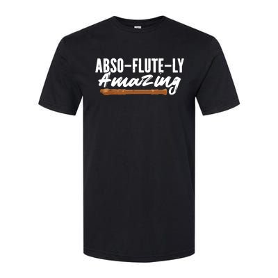 Flutist AbsoFluteLy Amazing Flute Player Softstyle CVC T-Shirt