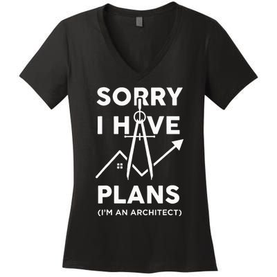 Funny Architect Art Wo Architecture Student Lover Women's V-Neck T-Shirt