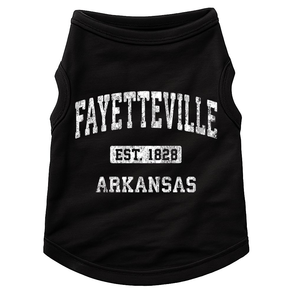 Fayetteville Arkansas Ar Vintage Athletic Sports Design Doggie Tank