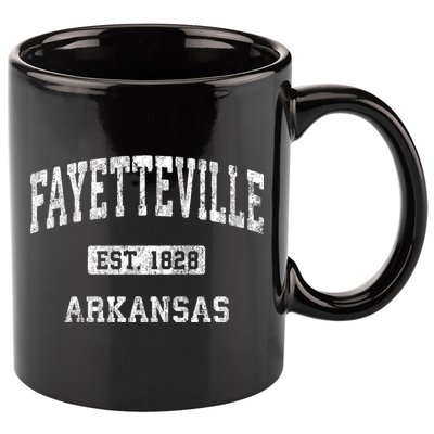 Fayetteville Arkansas Ar Vintage Athletic Sports Design 11oz C Handle Ceramic Mug