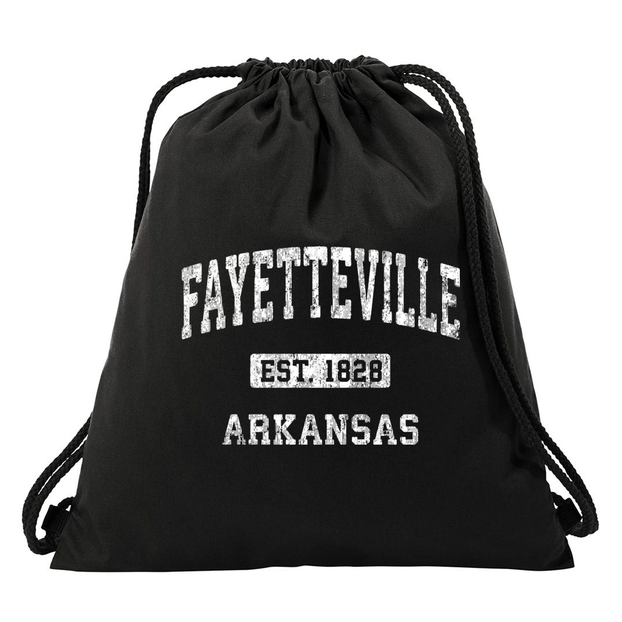 Fayetteville Arkansas Ar Vintage Athletic Sports Design Drawstring Bag
