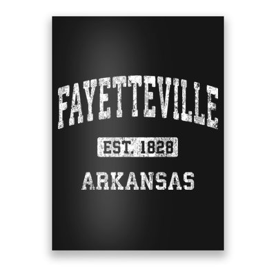 Fayetteville Arkansas Ar Vintage Athletic Sports Design Poster