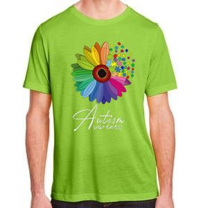 Floral Autism Awareness Daisy Flower For Men Women Long Sleeve Adult ChromaSoft Performance T-Shirt