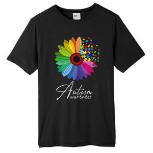 Floral Autism Awareness Daisy Flower For Men Women Long Sleeve Tall Fusion ChromaSoft Performance T-Shirt