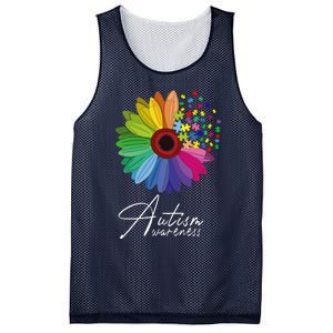 Floral Autism Awareness Daisy Flower For Men Women Long Sleeve Mesh Reversible Basketball Jersey Tank