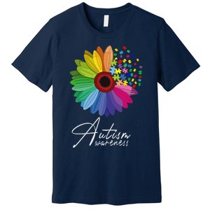 Floral Autism Awareness Daisy Flower For Men Women Long Sleeve Premium T-Shirt