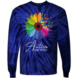 Floral Autism Awareness Daisy Flower For Men Women Long Sleeve Tie-Dye Long Sleeve Shirt