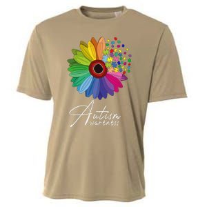 Floral Autism Awareness Daisy Flower For Men Women Long Sleeve Cooling Performance Crew T-Shirt