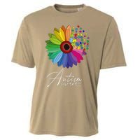 Floral Autism Awareness Daisy Flower For Men Women Long Sleeve Cooling Performance Crew T-Shirt