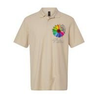 Floral Autism Awareness Daisy Flower For Men Women Long Sleeve Softstyle Adult Sport Polo