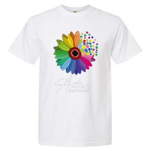 Floral Autism Awareness Daisy Flower For Men Women Long Sleeve Garment-Dyed Heavyweight T-Shirt