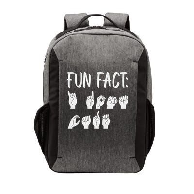 Funny Asl American Sign Language Fun Fact Vector Backpack
