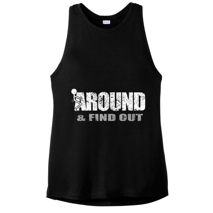 Fuck Around And Find Out Ladies PosiCharge Tri-Blend Wicking Tank