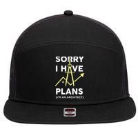 Funny Architect Art Wo Architecture Student Lover 7 Panel Mesh Trucker Snapback Hat