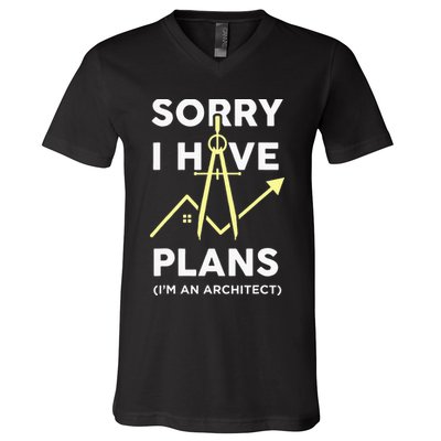 Funny Architect Art Wo Architecture Student Lover V-Neck T-Shirt