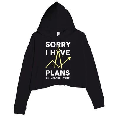 Funny Architect Art Wo Architecture Student Lover Crop Fleece Hoodie