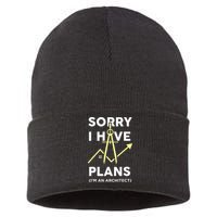 Funny Architect Art Wo Architecture Student Lover Sustainable Knit Beanie