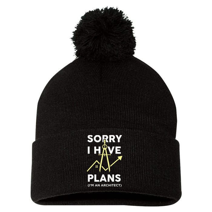 Funny Architect Art Wo Architecture Student Lover Pom Pom 12in Knit Beanie