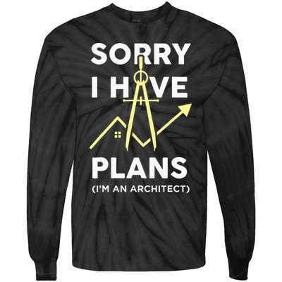 Funny Architect Art Wo Architecture Student Lover Tie-Dye Long Sleeve Shirt