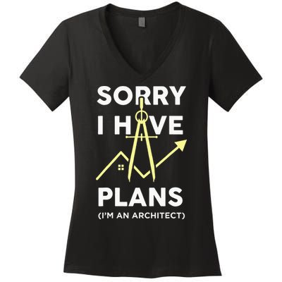 Funny Architect Art Wo Architecture Student Lover Women's V-Neck T-Shirt