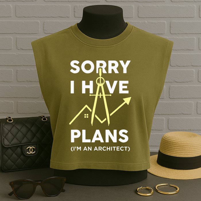 Funny Architect Art Wo Architecture Student Lover Garment-Dyed Women's Muscle Tee