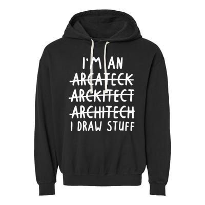 Funny Architect Art Wo Future Architecture Pun Lovers Garment-Dyed Fleece Hoodie