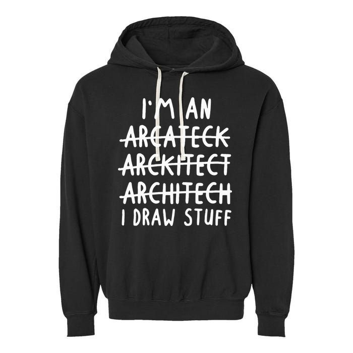 Funny Architect Art Wo Future Architecture Pun Lovers Garment-Dyed Fleece Hoodie