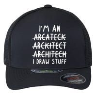 Funny Architect Art Wo Future Architecture Pun Lovers Flexfit Unipanel Trucker Cap