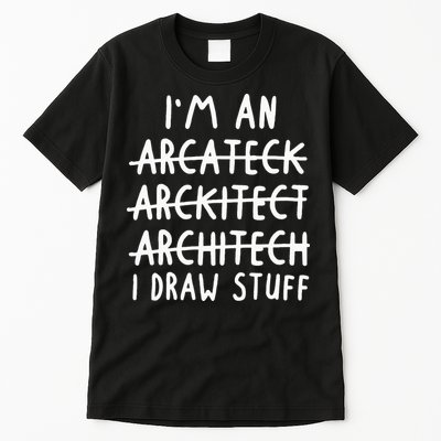 Funny Architect Art Wo Future Architecture Pun Lovers Tall T-Shirt