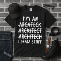Funny Architect Art Wo Future Architecture Pun Lovers Tall T-Shirt
