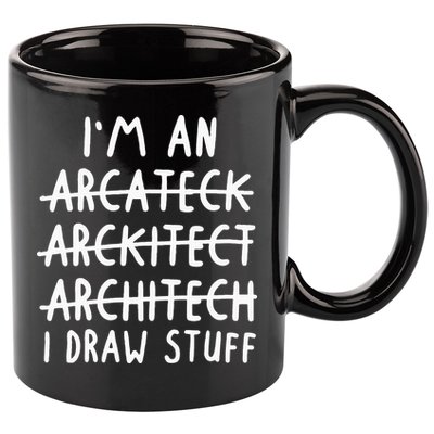 Funny Architect Art Wo Future Architecture Pun Lovers 11oz C Handle Ceramic Mug