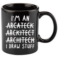 Funny Architect Art Wo Future Architecture Pun Lovers 11oz C Handle Ceramic Mug