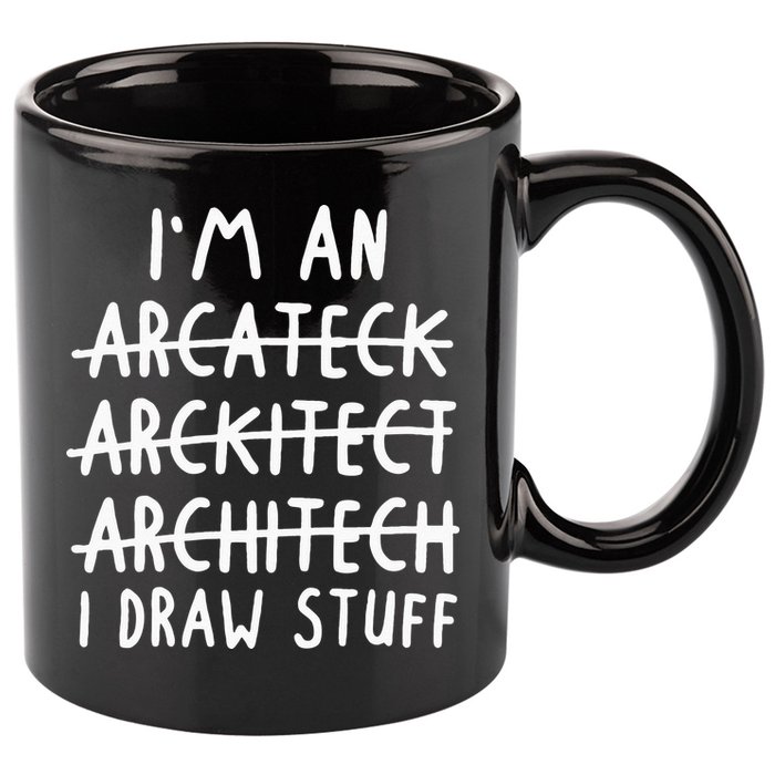 Funny Architect Art Wo Future Architecture Pun Lovers 11oz C Handle Ceramic Mug