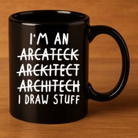 Funny Architect Art Wo Future Architecture Pun Lovers 11oz C Handle Ceramic Mug