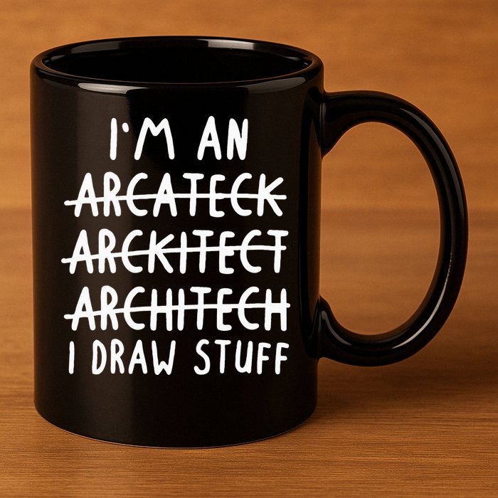 Funny Architect Art Wo Future Architecture Pun Lovers 11oz C Handle Ceramic Mug