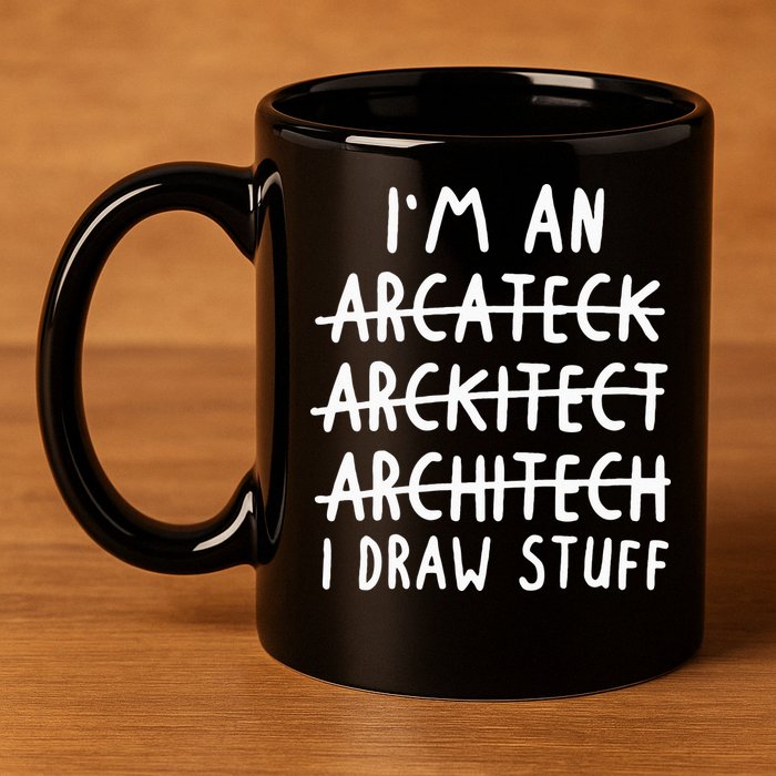 Funny Architect Art Wo Future Architecture Pun Lovers 11oz C Handle Ceramic Mug