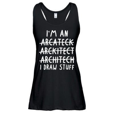 Funny Architect Art Wo Future Architecture Pun Lovers Ladies Essential Flowy Tank
