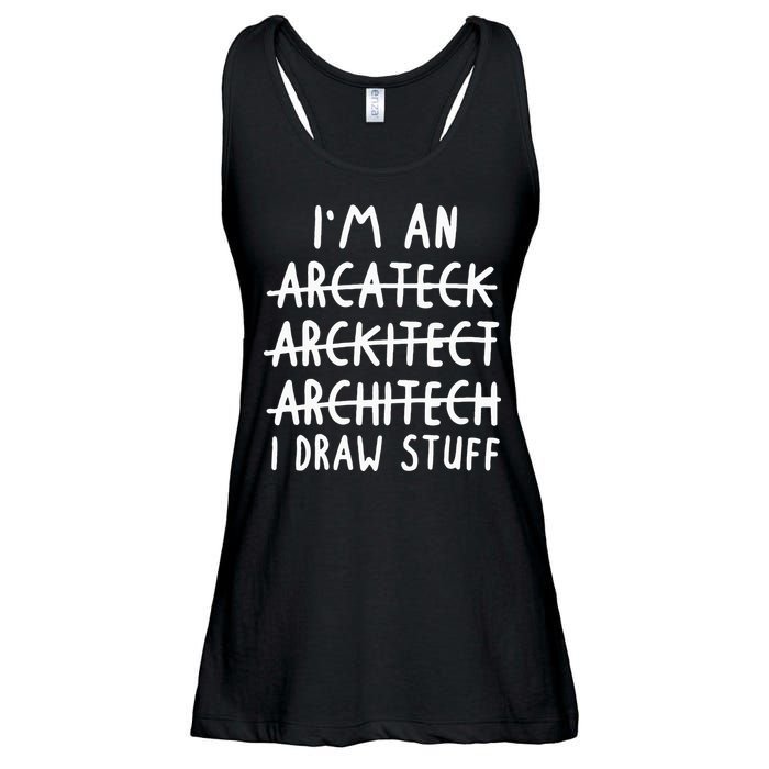 Funny Architect Art Wo Future Architecture Pun Lovers Ladies Essential Flowy Tank