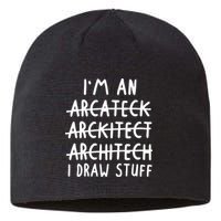Funny Architect Art Wo Future Architecture Pun Lovers Sustainable Beanie