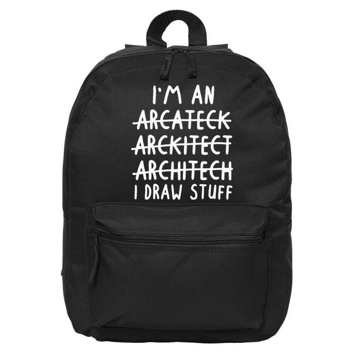 Funny Architect Art Wo Future Architecture Pun Lovers 16 in Basic Backpack