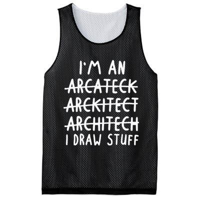 Funny Architect Art Wo Future Architecture Pun Lovers Mesh Reversible Basketball Jersey Tank