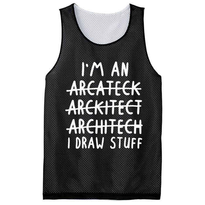 Funny Architect Art Wo Future Architecture Pun Lovers Mesh Reversible Basketball Jersey Tank