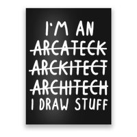 Funny Architect Art Wo Future Architecture Pun Lovers Poster