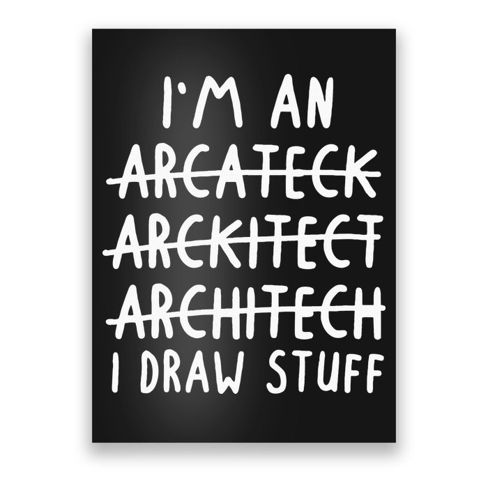 Funny Architect Art Wo Future Architecture Pun Lovers Poster