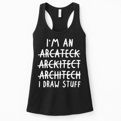 Funny Architect Art Wo Future Architecture Pun Lovers Womens Tank Top