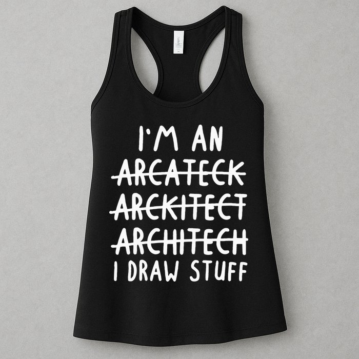 Funny Architect Art Wo Future Architecture Pun Lovers Womens Tank Top