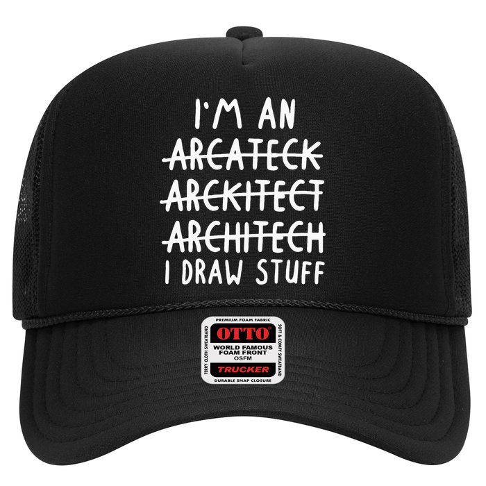 Funny Architect Art Wo Future Architecture Pun Lovers Trucker Hat