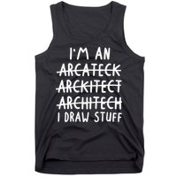 Funny Architect Art Wo Future Architecture Pun Lovers Tank Top