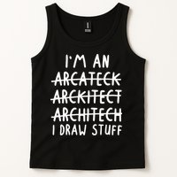 Funny Architect Art Wo Future Architecture Pun Lovers Tank Top
