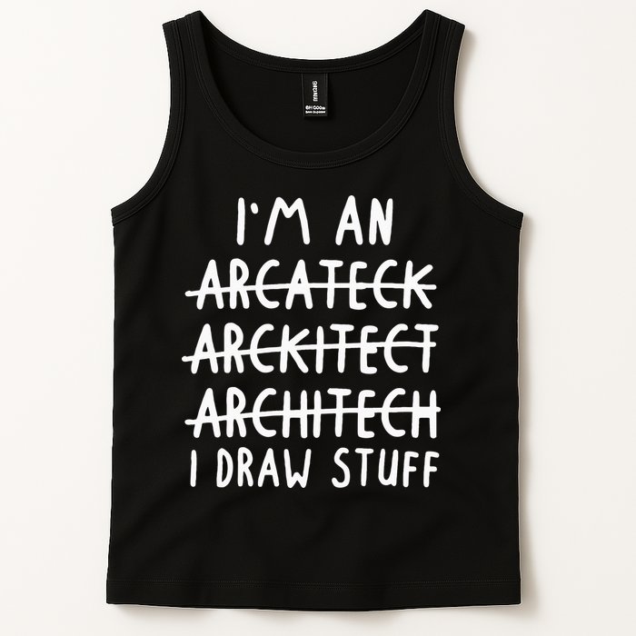 Funny Architect Art Wo Future Architecture Pun Lovers Tank Top